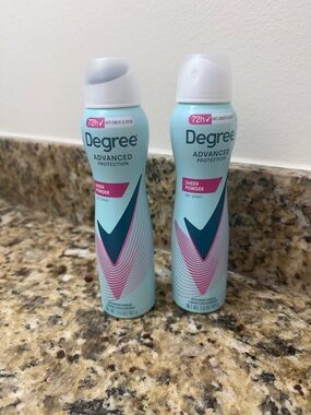 NWT Bundle of Degree Advanced 72H Body Heat activated in Sheer Powder Dry Spray